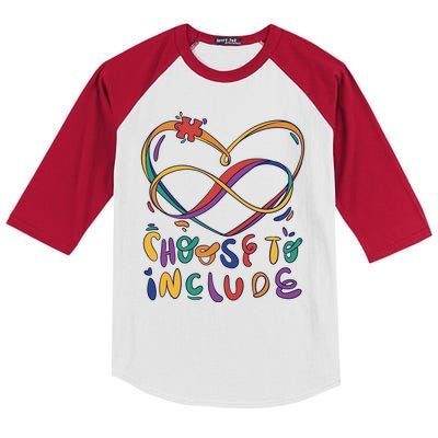 Choose To Include Autism Awareness Kids Colorblock Raglan Jersey