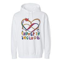 Choose To Include Autism Awareness Garment-Dyed Fleece Hoodie