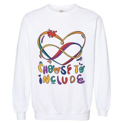Choose To Include Autism Awareness Garment-Dyed Sweatshirt