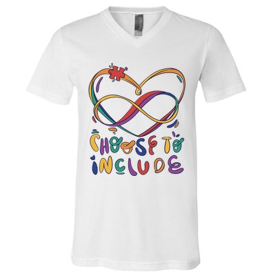 Choose To Include Autism Awareness V-Neck T-Shirt