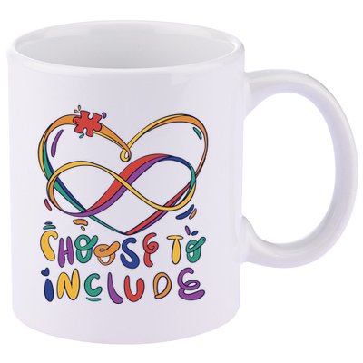 Choose To Include Autism Awareness 11oz C Handle Ceramic Mug