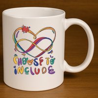 Choose To Include Autism Awareness 11oz C Handle Ceramic Mug