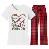 Choose To Include Autism Awareness Women's Flannel Pajama Set