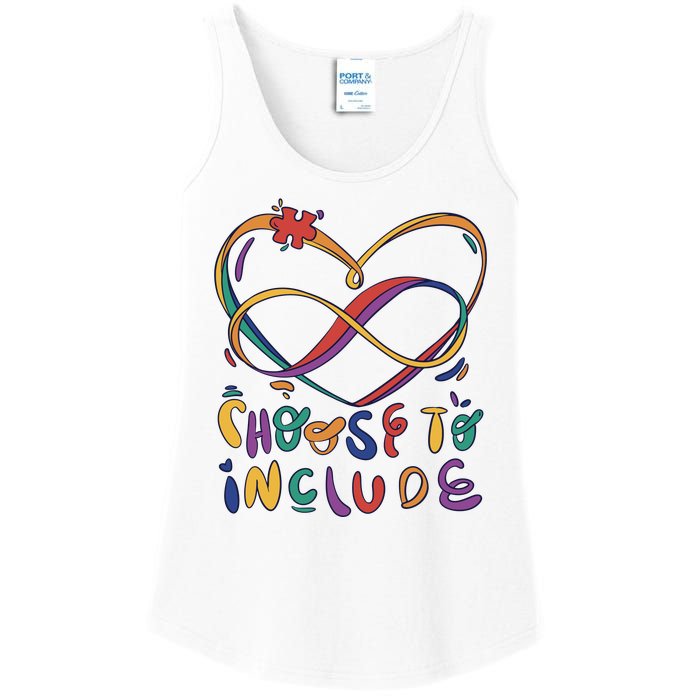 Choose To Include Autism Awareness Ladies Essential Tank