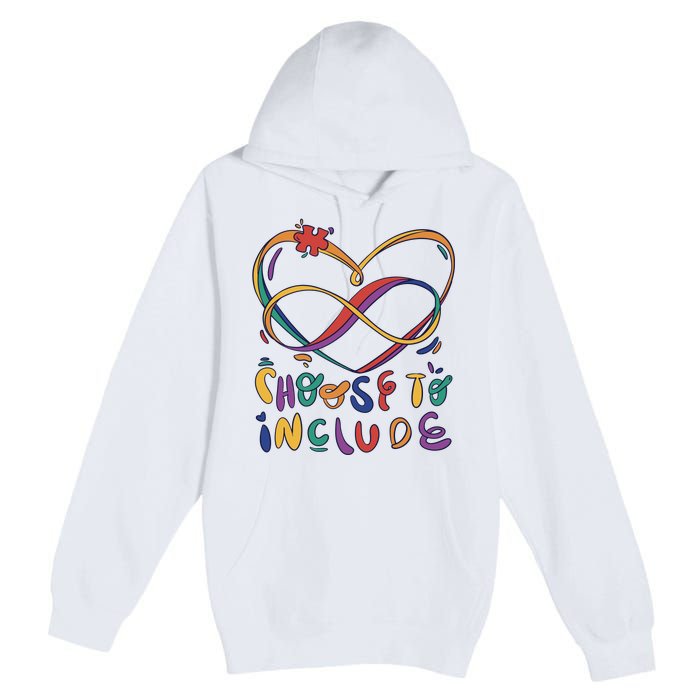 Choose To Include Autism Awareness Premium Pullover Hoodie