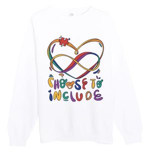 Choose To Include Autism Awareness Premium Crewneck Sweatshirt