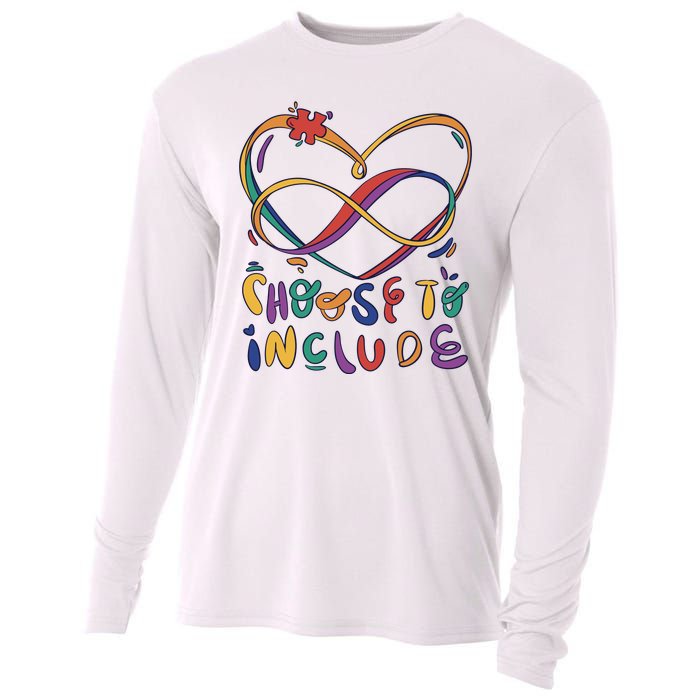 Choose To Include Autism Awareness Cooling Performance Long Sleeve Crew