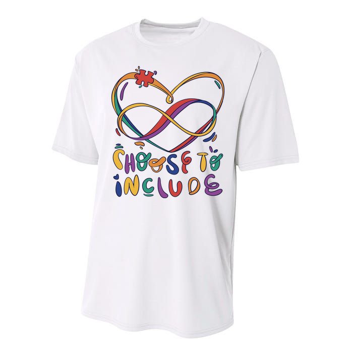 Choose To Include Autism Awareness Performance Sprint T-Shirt