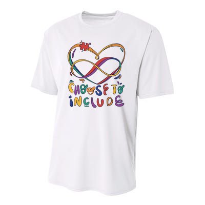 Choose To Include Autism Awareness Youth Performance Sprint T-Shirt