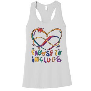 Choose To Include Autism Awareness Women's Racerback Tank