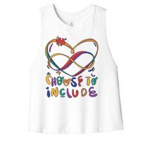 Choose To Include Autism Awareness Women's Racerback Cropped Tank