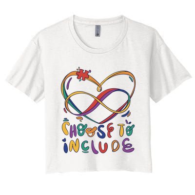 Choose To Include Autism Awareness Crop Top