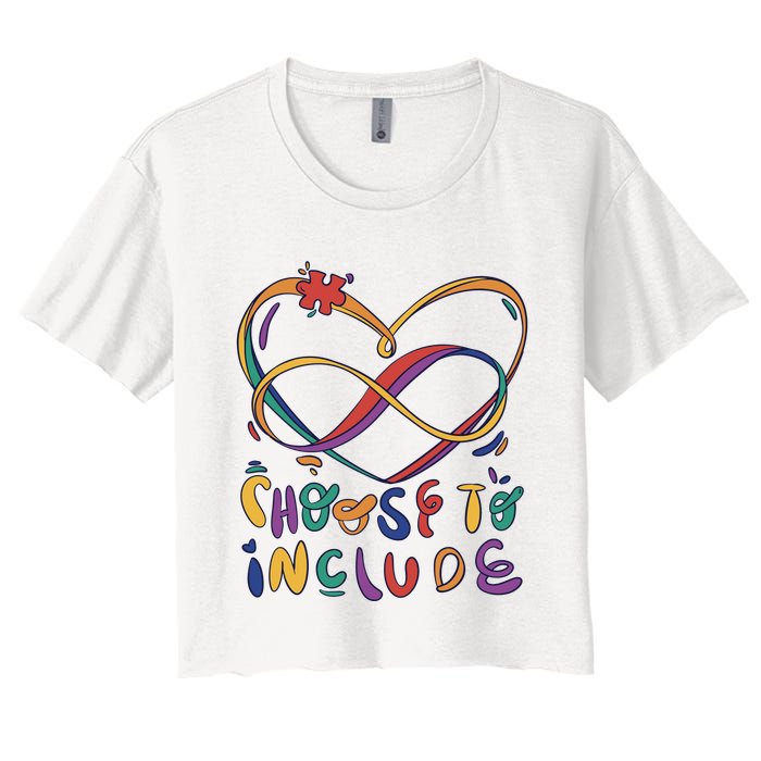 Choose To Include Autism Awareness Crop Top