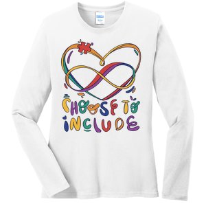 Choose To Include Autism Awareness Ladies Long Sleeve Shirt