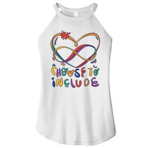 Choose To Include Autism Awareness Women's Perfect Tri Rocker Tank