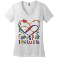 Choose To Include Autism Awareness Women's V-Neck T-Shirt