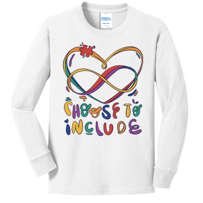 Choose To Include Autism Awareness Kids Long Sleeve Shirt