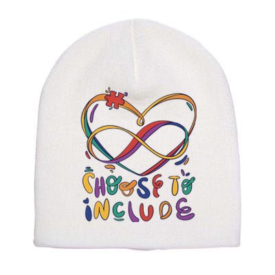 Choose To Include Autism Awareness Short Acrylic Beanie