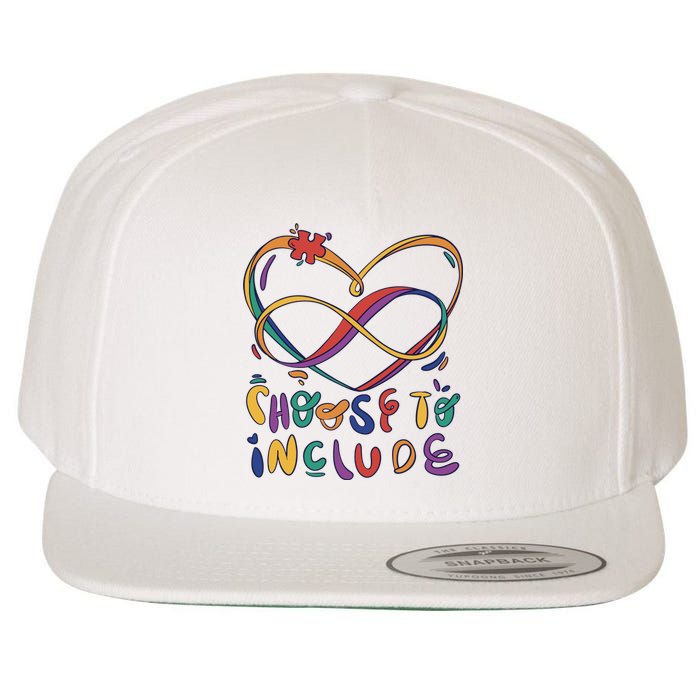 Choose To Include Autism Awareness Wool Snapback Cap