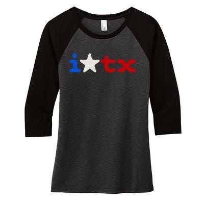 Cute Texas  I love Texas Real Proud Texan Women's Tri-Blend 3/4-Sleeve Raglan Shirt