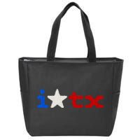 Cute Texas  I love Texas Real Proud Texan Zip Tote Bag