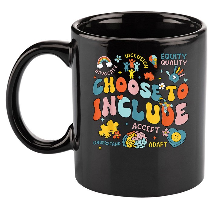 Choose To Include Inclusion Matters Autism Awareness Teacher 11oz C Handle Ceramic Mug
