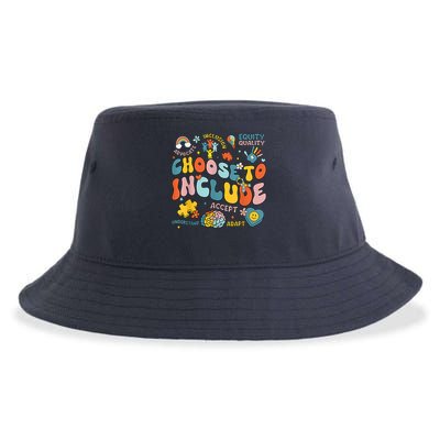 Choose To Include Inclusion Matters Autism Awareness Teacher Sustainable Bucket Hat