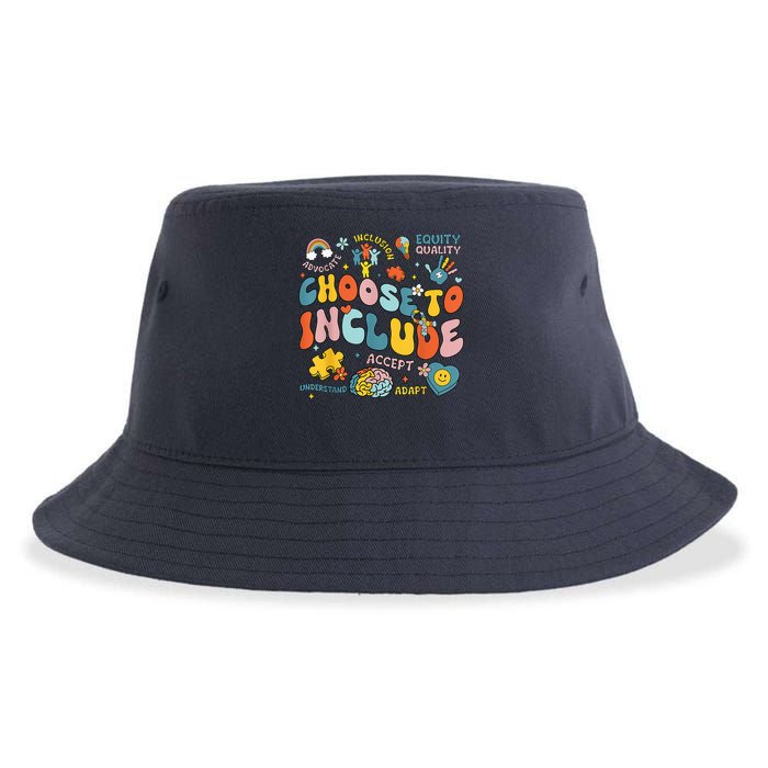 Choose To Include Inclusion Matters Autism Awareness Teacher Sustainable Bucket Hat
