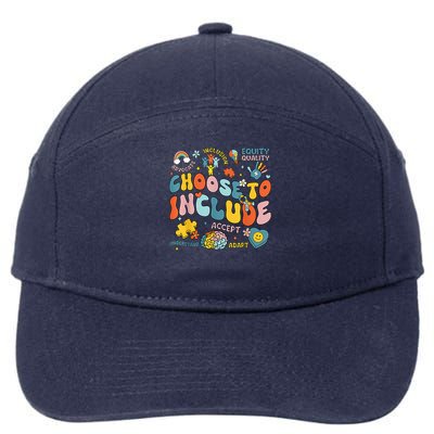 Choose To Include Inclusion Matters Autism Awareness Teacher 7-Panel Snapback Hat