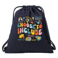 Choose To Include Inclusion Matters Autism Awareness Teacher Drawstring Bag