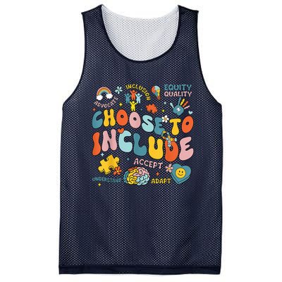 Choose To Include Inclusion Matters Autism Awareness Teacher Mesh Reversible Basketball Jersey Tank