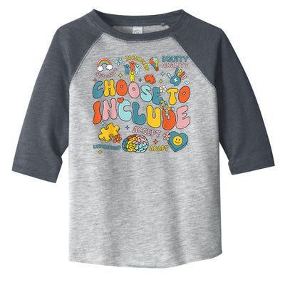 Choose To Include Inclusion Matters Autism Awareness Teacher Toddler Fine Jersey T-Shirt