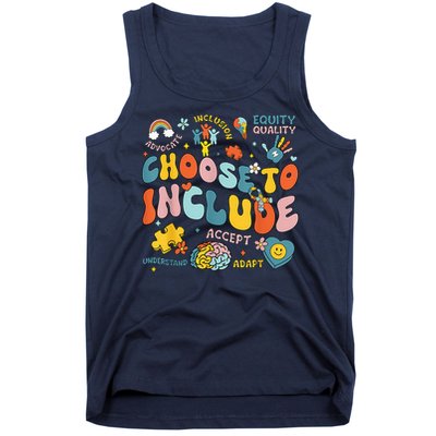 Choose To Include Inclusion Matters Autism Awareness Teacher Tank Top