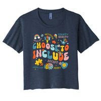 Choose To Include Inclusion Matters Autism Awareness Teacher Crop Top