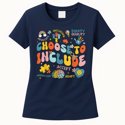 Choose To Include Inclusion Matters Autism Awareness Teacher Womens T-Shirt