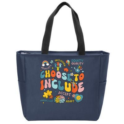 Choose To Include Inclusion Matters Autism Awareness Teacher Zip Tote Bag