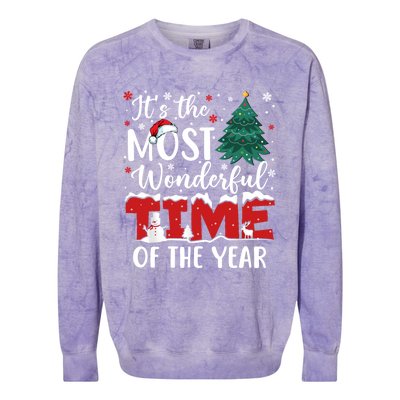 Christmas Trees ItS The Most Wonderful Time Of The Year Gift Colorblast Crewneck Sweatshirt