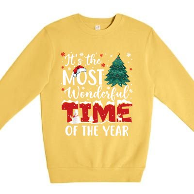 Christmas Trees ItS The Most Wonderful Time Of The Year Gift Premium Crewneck Sweatshirt