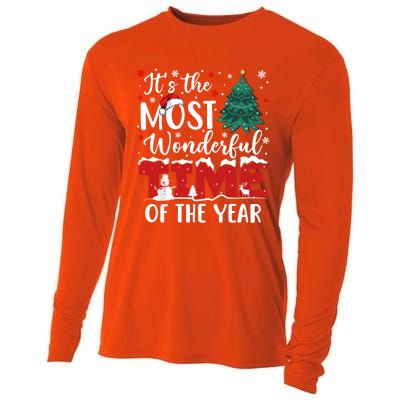 Christmas Trees ItS The Most Wonderful Time Of The Year Gift Cooling Performance Long Sleeve Crew