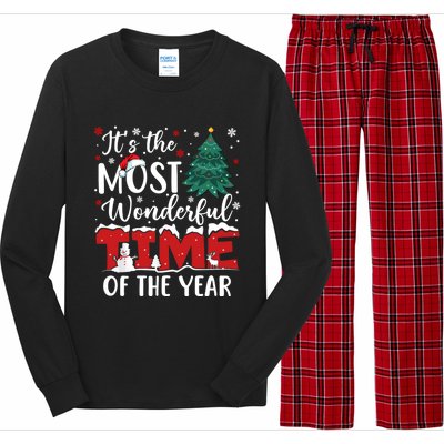 Christmas Trees ItS The Most Wonderful Time Of The Year Gift Long Sleeve Pajama Set