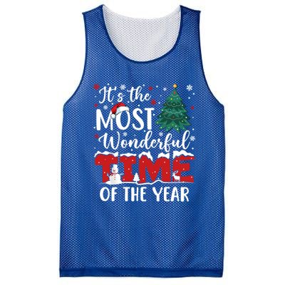 Christmas Trees ItS The Most Wonderful Time Of The Year Gift Mesh Reversible Basketball Jersey Tank