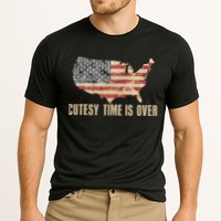 Cutesy Time Is Over American Flag Patriotic Conservative Cooling Performance Crew T-Shirt