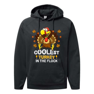 Cutest Turkey In The Flock Retro Toddler Girls Funny Thanksgiving Performance Fleece Hoodie