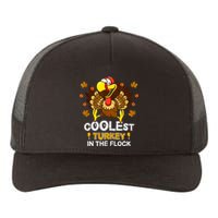 Cutest Turkey In The Flock Retro Toddler Girls Funny Thanksgiving Yupoong Adult 5-Panel Trucker Hat