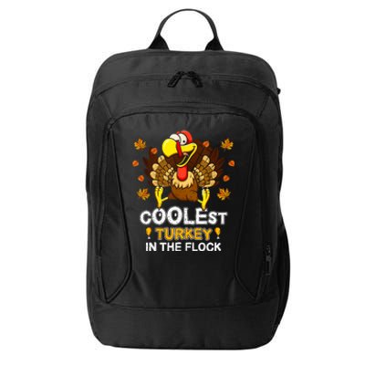 Cutest Turkey In The Flock Retro Toddler Girls Funny Thanksgiving City Backpack