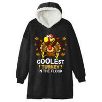 Cutest Turkey In The Flock Retro Toddler Girls Funny Thanksgiving Hooded Wearable Blanket