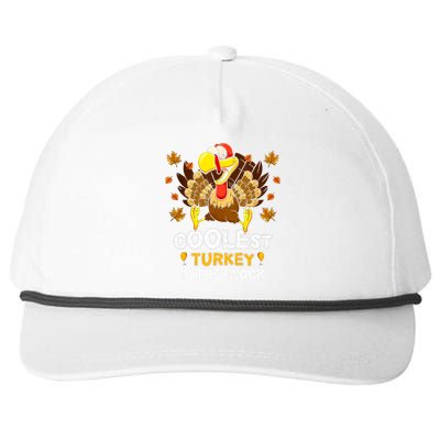 Cutest Turkey In The Flock Retro Toddler Girls Funny Thanksgiving Snapback Five-Panel Rope Hat