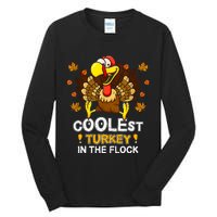 Cutest Turkey In The Flock Retro Toddler Girls Funny Thanksgiving Tall Long Sleeve T-Shirt