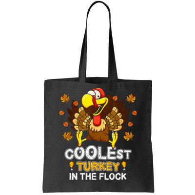 Cutest Turkey In The Flock Retro Toddler Girls Funny Thanksgiving Tote Bag