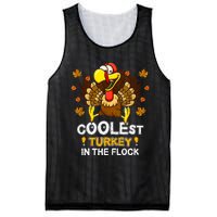 Cutest Turkey In The Flock Retro Toddler Girls Funny Thanksgiving Mesh Reversible Basketball Jersey Tank